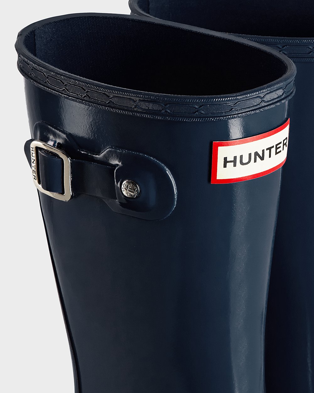 Bottes de Pluie Hunter Original Petits Gloss Enfant Bleu Marine QWPNADL-26